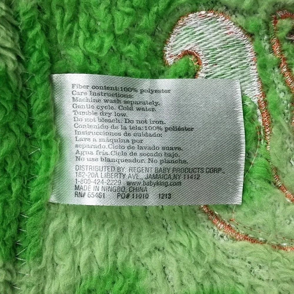 Regent Baby Green Leaf Fox Fleece Security Blanket Lovey Soft 30x32 Unisex